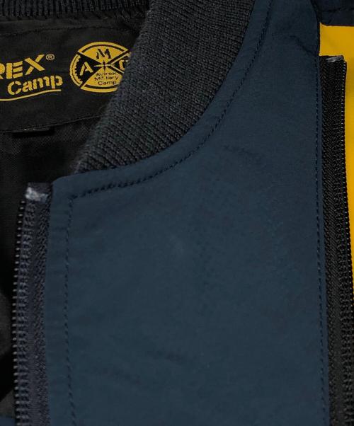 AVIREX（アヴィレックス）AVIREX (アヴィレックス) REMODEL BOMBER JACKET ネイビー サイズ:XLの古着・服飾アイテム