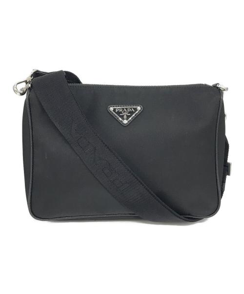 PRADA（プラダ）PRADA (プラダ) リナイロン サフィアーノショルダーバッグ ブラック サイズ:下記参照の古着・服飾アイテム