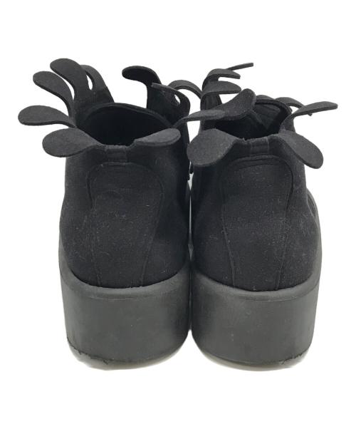 BELLY BUTTON（ベリーボタン）BELLY BUTTON (ベリーボタン) デザインミドルブーツ ブラック サイズ:24.5の古着・服飾アイテム