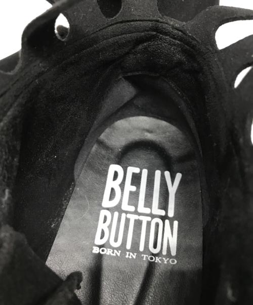 BELLY BUTTON（ベリーボタン）BELLY BUTTON (ベリーボタン) デザインミドルブーツ ブラック サイズ:24.5の古着・服飾アイテム