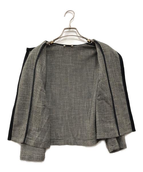 BALLSEY（ボールジィ）BALLSEY (ボールジィ) カラミ ノーカラージャケット ベージュ サイズ:36の古着・服飾アイテム
