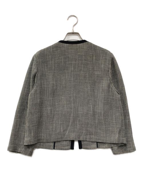 BALLSEY（ボールジィ）BALLSEY (ボールジィ) カラミ ノーカラージャケット ベージュ サイズ:36の古着・服飾アイテム