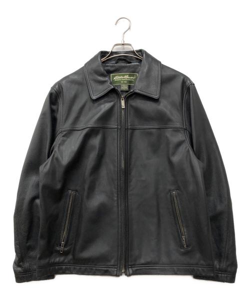 Eddie Bauer（エディーバウアー）Eddie Bauer (エディーバウアー) レザージャケット ブラック サイズ:Lの古着・服飾アイテム