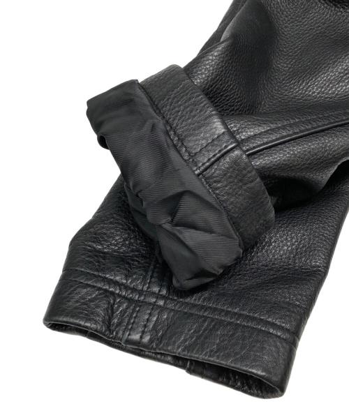 Eddie Bauer（エディーバウアー）Eddie Bauer (エディーバウアー) レザージャケット ブラック サイズ:Lの古着・服飾アイテム