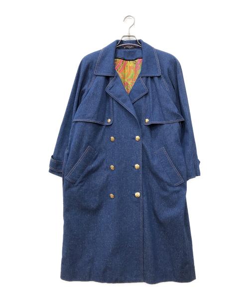 LEONARD（レオナール）LEONARD (レオナール) シルクデニムコート ブルー サイズ:9ARの古着・服飾アイテム