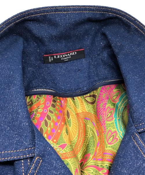 LEONARD（レオナール）LEONARD (レオナール) シルクデニムコート ブルー サイズ:9ARの古着・服飾アイテム