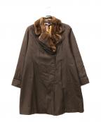LEONARDレオナール）の古着「シルク中綿コート」｜ブラウン