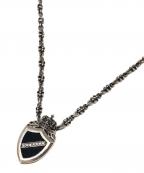 JUSTIN DAVISジャスティンデイビス）の古着「クラウンシールドプレートネックレス」｜シルバー