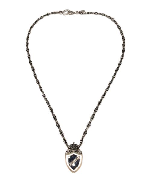 JUSTIN DAVIS（ジャスティンデイビス）JUSTIN DAVIS (ジャスティンデイビス) クラウンシールドプレートネックレス シルバー サイズ:下記参照の古着・服飾アイテム