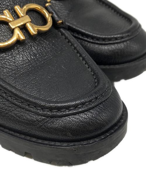 Salvatore Ferragamo（サルヴァトーレ フェラガモ）Salvatore Ferragamo (サルヴァトーレ フェラガモ) ガンチーニローファー ブラック サイズ:4 1/2の古着・服飾アイテム