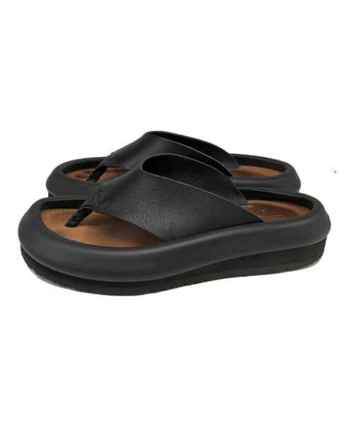 MIDORIKAWA RYO（ミドリカワリョウ）MIDORIKAWA RYO (ミドリカワリョウ) スポイラーレザーサンダル ブラック サイズ:XLの古着・服飾アイテム