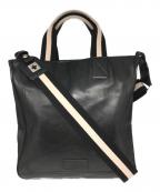 BALLYバリー）の古着「2WAYレザーショルダーバッグ」｜ブラック