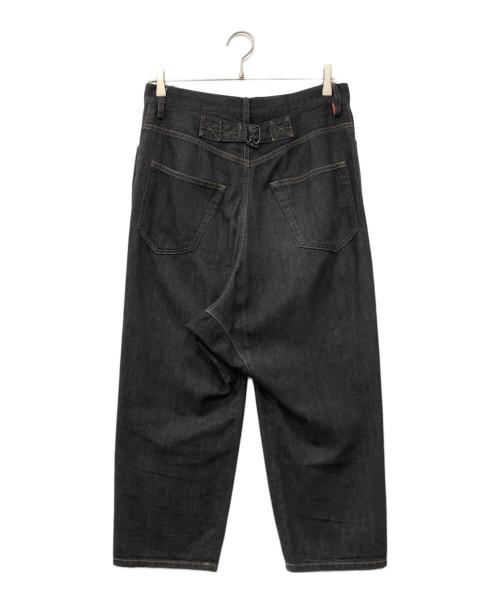 Y's（ワイズ）Y's (ワイズ) シンチバックデニムパンツ ブラック サイズ:1の古着・服飾アイテム