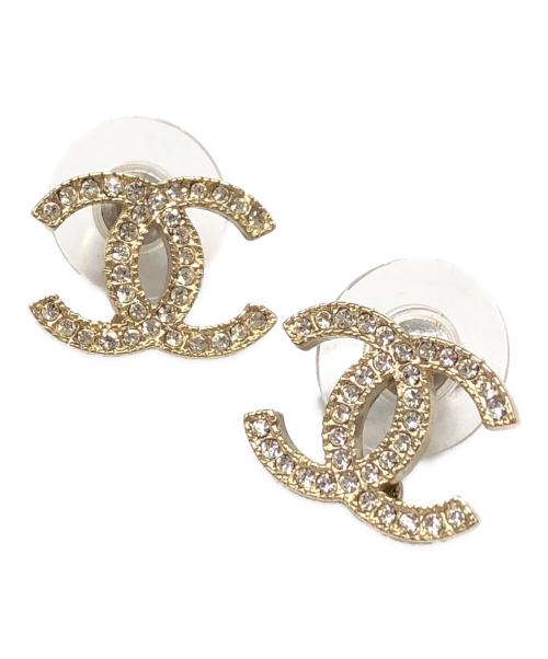 CHANEL（シャネル）CHANEL (シャネル) ラインストーンココマークピアス サイズ:下記参照の古着・服飾アイテム