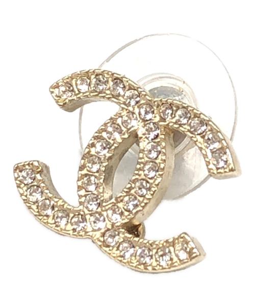 CHANEL（シャネル）CHANEL (シャネル) ラインストーンココマークピアス サイズ:下記参照の古着・服飾アイテム