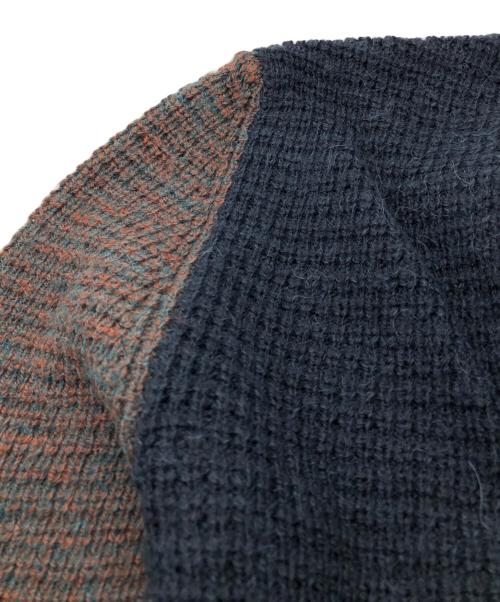 Maison Margiela 10（メゾンマルジェラ 10）Maison Margiela 10 (メゾンマルジェラ 10) バイカラーニットセーター ネイビー サイズ:Mの古着・服飾アイテム