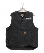 CarHarttカーハート）の古着「裏ボアダックベスト」｜ブラック