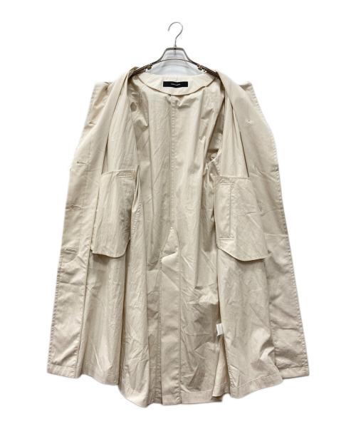 JOURNAL STANDARD（ジャーナルスタンダード）JOURNAL STANDARD (ジャーナルスタンダード) コットンナイロンギャバビックカラーコート ベージュ サイズ:38 未使用品の古着・服飾アイテム