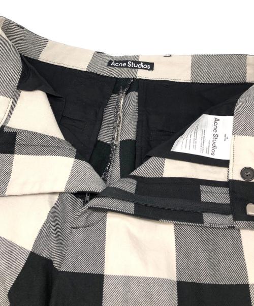 Acne studios（アクネ ストゥディオス）ACNE STUDIOS (アクネ ストゥディオス) チェックパンツ ブラック サイズ:XS 未使用品の古着・服飾アイテム