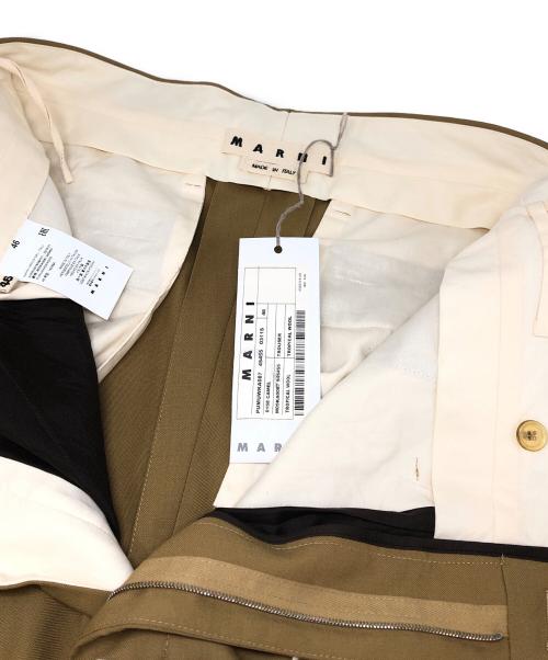 MARNI（マルニ）MARNI (マルニ) wool tropical wide slacks キャメル サイズ:46 未使用品の古着・服飾アイテム