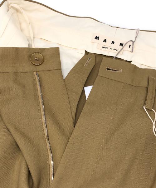 MARNI（マルニ）MARNI (マルニ) wool tropical wide slacks キャメル サイズ:46 未使用品の古着・服飾アイテム