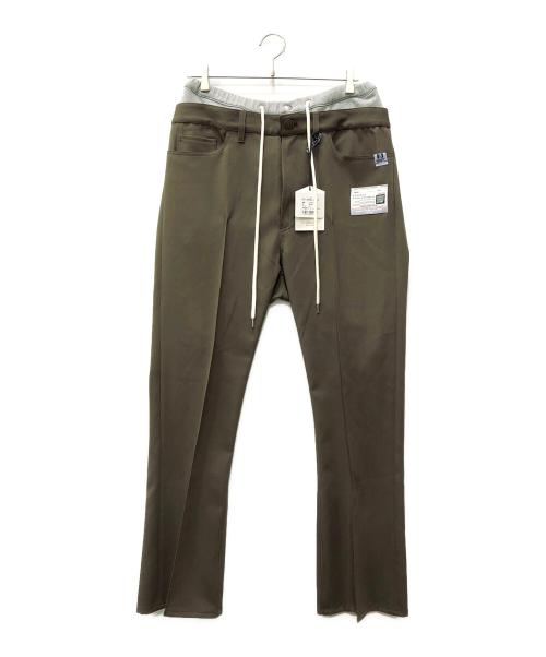 MIHARA YASUHIRO（ミハラヤスヒロ）MIHARA YASUHIRO (ミハラヤスヒロ) Wide Herringbone Pants カーキ サイズ:46 未使用品の古着・服飾アイテム