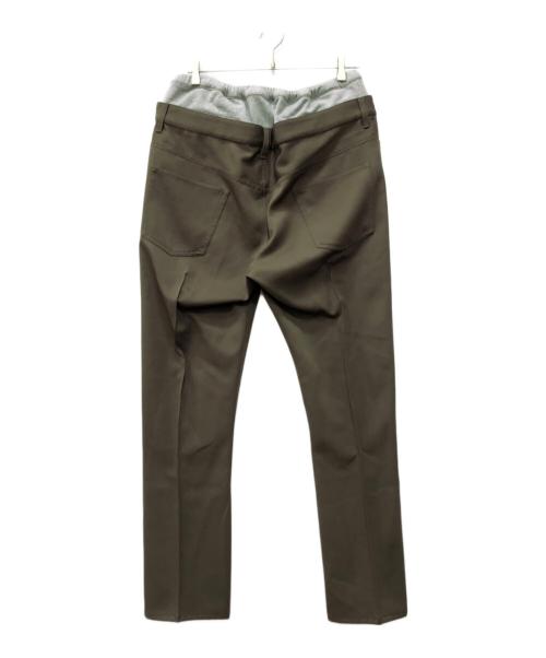 MIHARA YASUHIRO（ミハラヤスヒロ）MIHARA YASUHIRO (ミハラヤスヒロ) Wide Herringbone Pants カーキ サイズ:46 未使用品の古着・服飾アイテム
