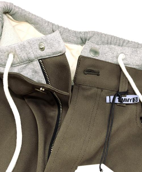 MIHARA YASUHIRO（ミハラヤスヒロ）MIHARA YASUHIRO (ミハラヤスヒロ) Wide Herringbone Pants カーキ サイズ:46 未使用品の古着・服飾アイテム