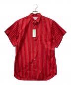 COMME des GARCONS SHIRTコムデギャルソンシャツ）の古着「Stripe Shortsleeve Shirt」｜レッド