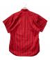 COMME des GARCONS SHIRT (コムデギャルソンシャツ) Stripe Shortsleeve Shirt レッド サイズ:M 未使用品：13000円