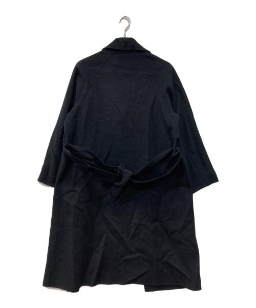 icB（アイシービー）icB (アイシービー) ウールリバー ロングトレンチコート ブラック サイズ:4の古着・服飾アイテム