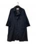 icB（アイシービー）の古着「ウールリバー ロングトレンチコート」｜ブラック