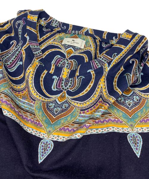 ETRO（エトロ）ETRO (エトロ) ペイズリーTシャツ ネイビー サイズ:XLの古着・服飾アイテム