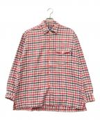 stussyステューシー）の古着「チェックシャツ」｜ホワイト×レッド