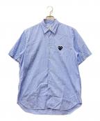 PLAY COMME des GARCONSプレイコムデギャルソン）の古着「ストライプシャツ」｜ブルー