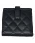 CHANEL (シャネル) マトラッセ2つ折り財布 ブラック サイズ:下記参照：38000円