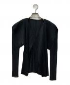 PLEATS PLEASEプリーツプリーズ）の古着「プリーツカーディガン」｜ブラック