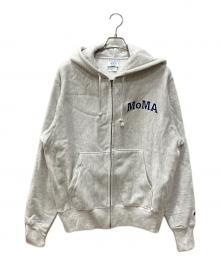 Champion REVERSE WEAVE×MoMA（チャンピオン リバース ウィーブ×モマ）の古着「ジップアップパーカー」｜グレー