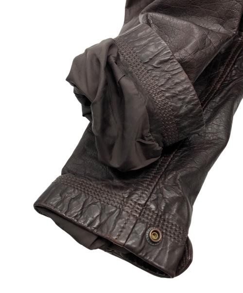 Timberland（ティンバーランド）Timberland (ティンバーランド) レザージャケット ブラウン サイズ:Lの古着・服飾アイテム