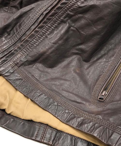 Timberland（ティンバーランド）Timberland (ティンバーランド) レザージャケット ブラウン サイズ:Lの古着・服飾アイテム