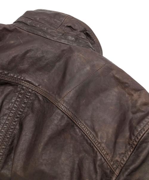 Timberland（ティンバーランド）Timberland (ティンバーランド) レザージャケット ブラウン サイズ:Lの古着・服飾アイテム