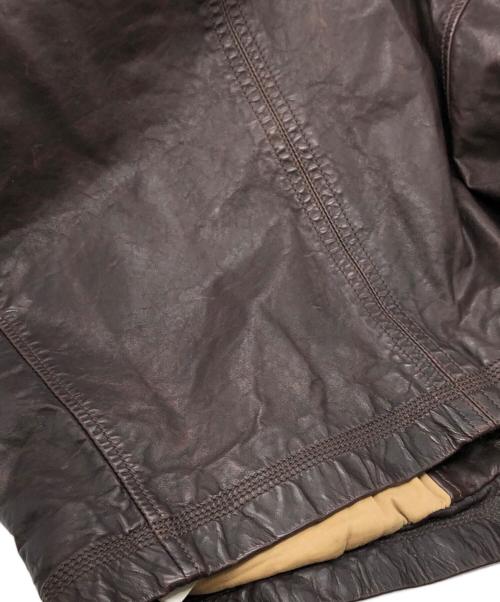 Timberland（ティンバーランド）Timberland (ティンバーランド) レザージャケット ブラウン サイズ:Lの古着・服飾アイテム