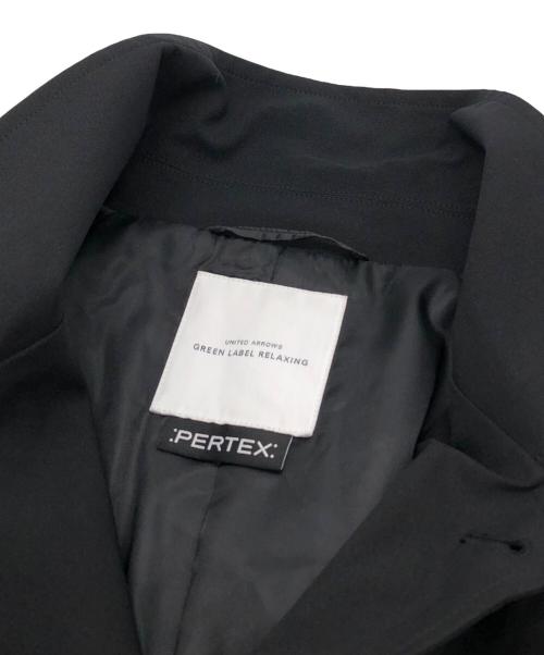 U.A. GreenLabelRelaxing（ユナイテッドアローズグリーンレーベル リラクシング）U.A. GreenLabelRelaxing (ユナイテッドアローズグリーンレーベル リラクシング) A+ PERTEX UNLIMITED ステンカラーコート ブラック サイズ:Lの古着・服飾アイテム