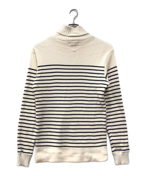 NIGEL CABOURN（ナイジェルケーボン）NIGEL CABOURN (ナイジェルケーボン) タートルネックボーダーニット アイボリー サイズ:48の古着・服飾アイテム