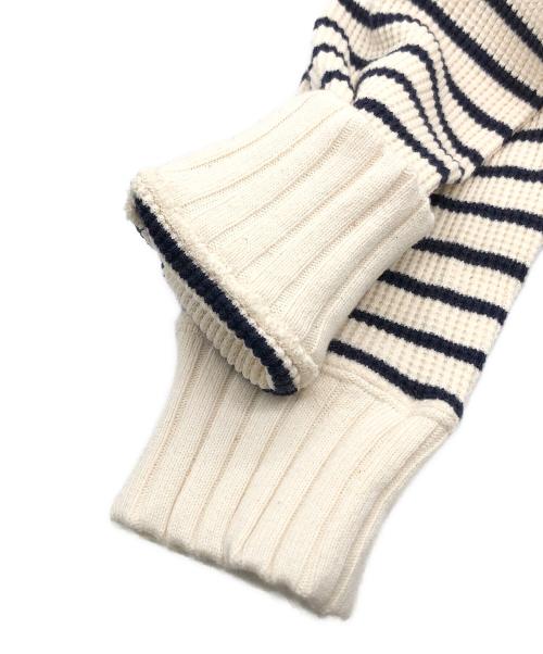 NIGEL CABOURN（ナイジェルケーボン）NIGEL CABOURN (ナイジェルケーボン) タートルネックボーダーニット アイボリー サイズ:48の古着・服飾アイテム