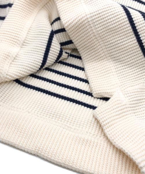 NIGEL CABOURN（ナイジェルケーボン）NIGEL CABOURN (ナイジェルケーボン) タートルネックボーダーニット アイボリー サイズ:48の古着・服飾アイテム