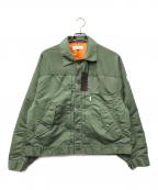 elephant TRIBAL fabricsエレファントトライバルファブリックス）の古着「ナイロントラッカージャケット」｜カーキ