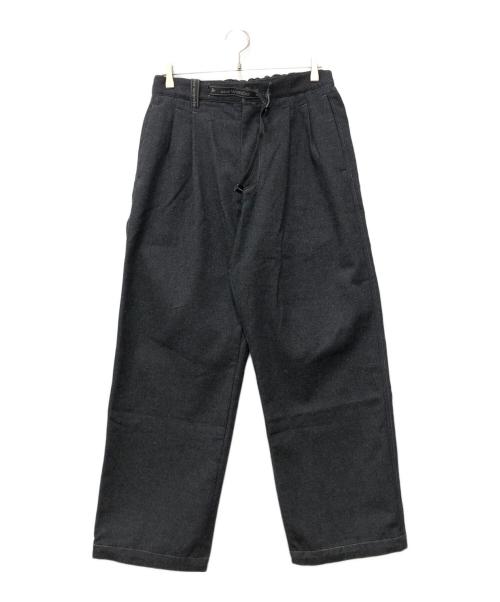 maison kitsune（メゾンキツネ）MAISON KITSUNE (メゾンキツネ) and wander (アンドワンダー) ウールパンツ グレー サイズ:4の古着・服飾アイテム
