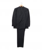 COMME des GARCONS HOMME DEUXコムデギャルソン オム ドゥ）の古着「ダブルブレスト ストライプセットアップ」｜ブラック