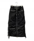 DIESELディーゼル）の古着「O-MIRTA-NL 3Dポケットロングスカート」｜ブラック